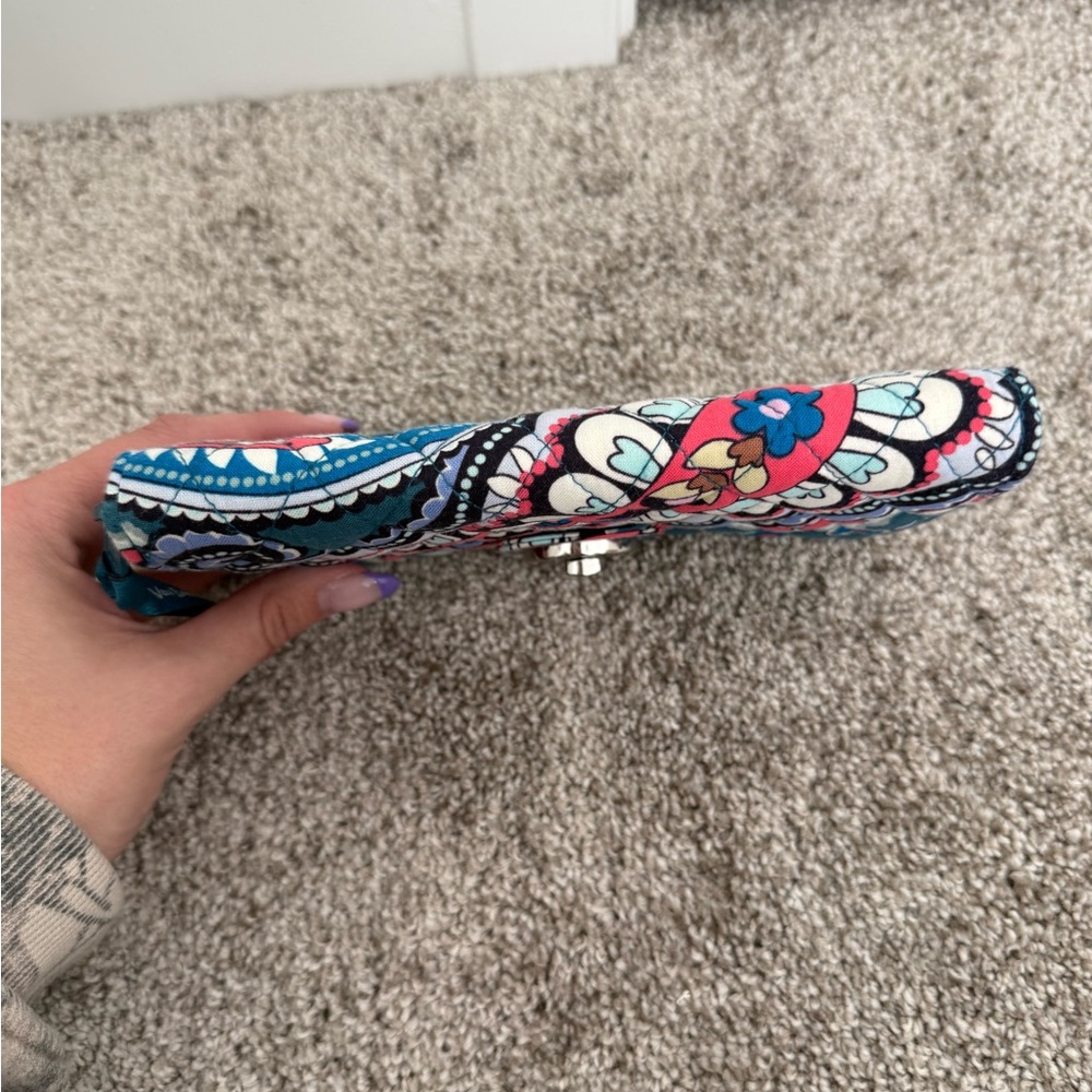 Vera Bradley Women's Floral Wallet - Teal and Pink - Picture 5 of 6
